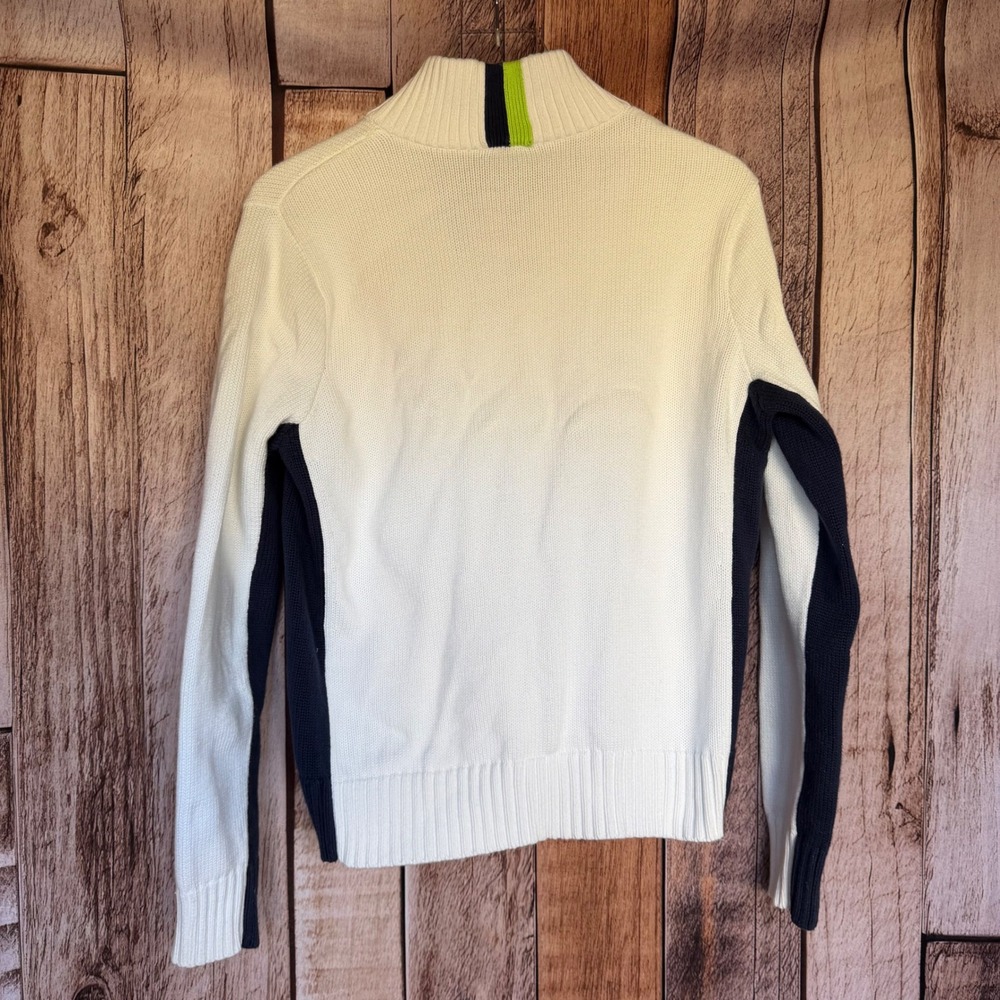Ralph Lauren US Open Zip Knit Cardigan Sweater Preppy Tennis Tenniscore Size XL - Picture 2 of 10